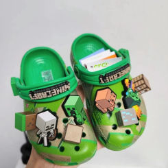 New bandai Cartoon anime Kawaii children's hole shoes cute cos minecraft branded girl beach sandals student home slipper gift