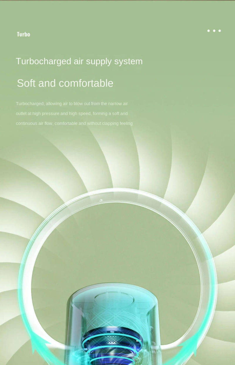 Description Picture 6 of itemBladeless Fan Household Intelligent Electric Fan Shaking Head Electric Fan Desktop Remote Control Floor Fan Circulation Fan