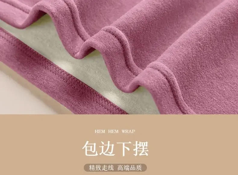 Description Picture 6 of itemDouble Sided Velvet Thermal Underwear for Women Set Thick Intimate Self-heating Bottoming High Collar Top+trousers 2 Piece Set