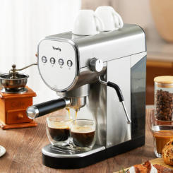 Espresso Coffee Machine Home Semi-automatic Coffee Machine 20bar High Pressure Extraction Milk Coffee Machine Cappuccino, Latte