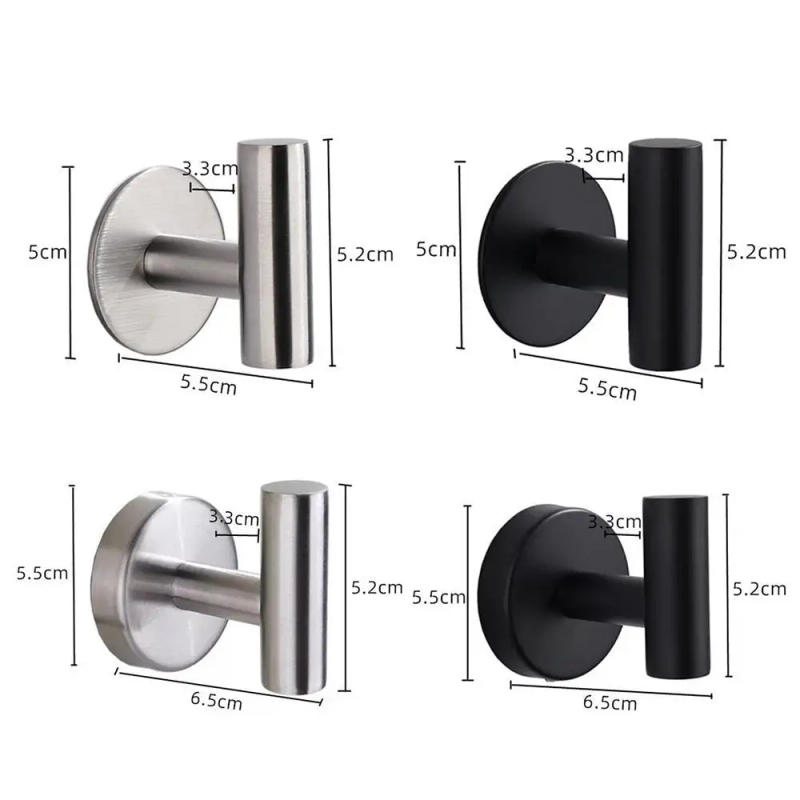 Description Picture 2 of item1/2Pcs Stainless Steel Silver Bathroom Hardware Set Towel Rack Toilet Paper Holder Towel Bar Hook Bathroom Accessories