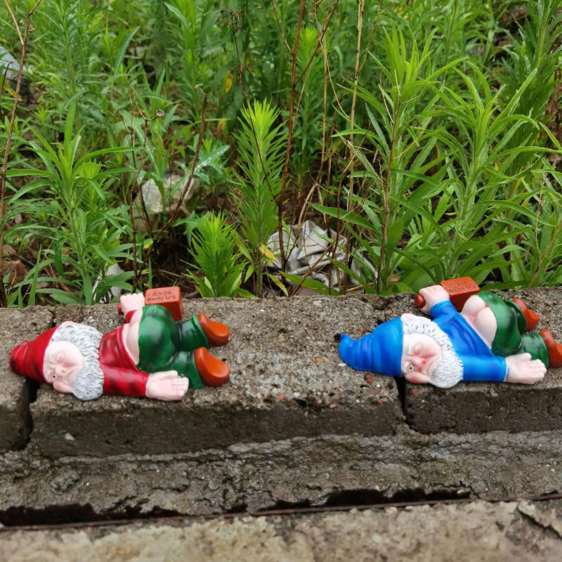 Description Picture 2 of item15cmDrunken Garden Gnomes Funny Resin Statues for Home Decor Whimsical Indoor Outdoor Ornaments EcoResin Weatherproof