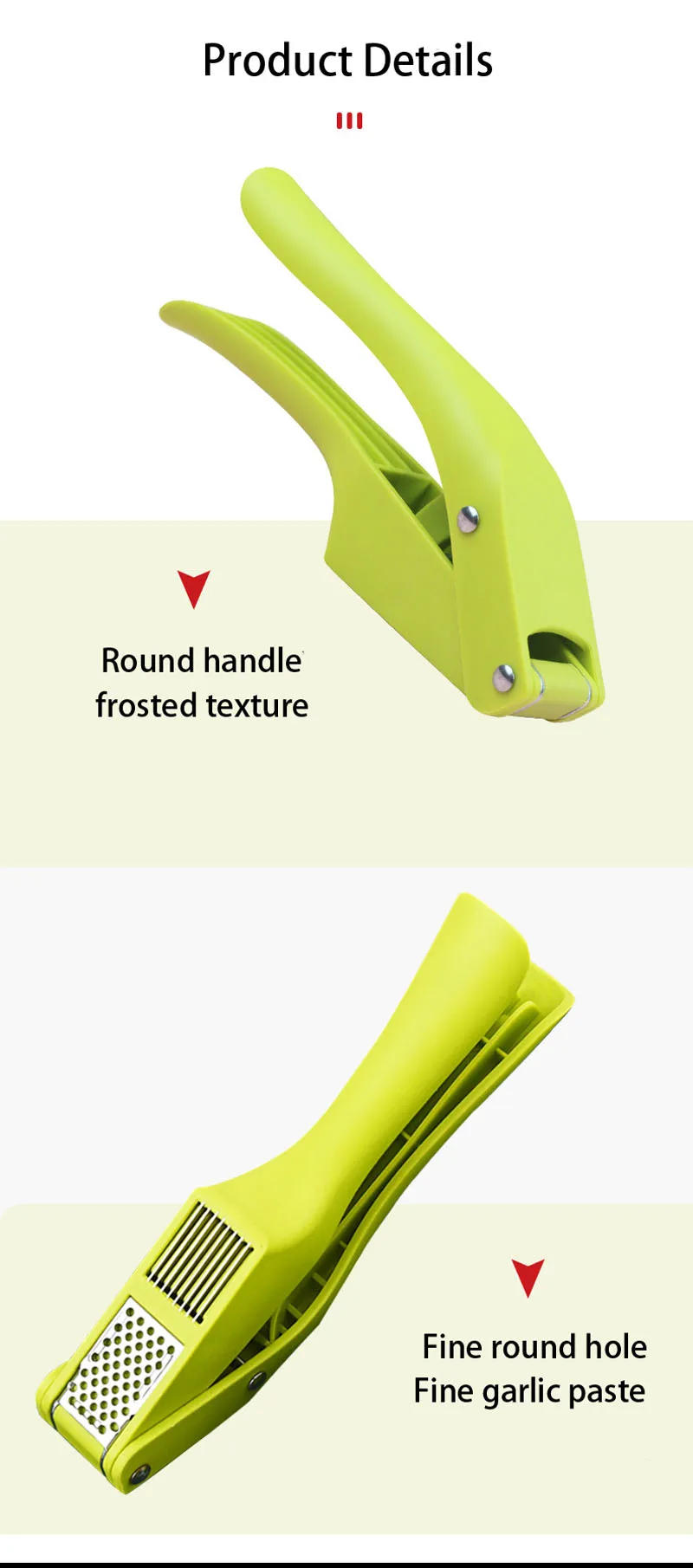 Description Picture 5 of item2-in-1 Multifunctional Garlic Press For Pressing Mash Garlic And Sliced Garlic,Vegetable Squeezer For Home Cooking Masher Tool