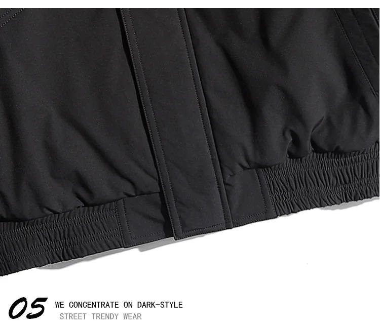 Description Picture 6 of itemTrendy Brand Functional Style Embroidery Lapel Flying Cotton Jacket Men's Autumn Winter Solid Color Warm Thickened Casual Parkas