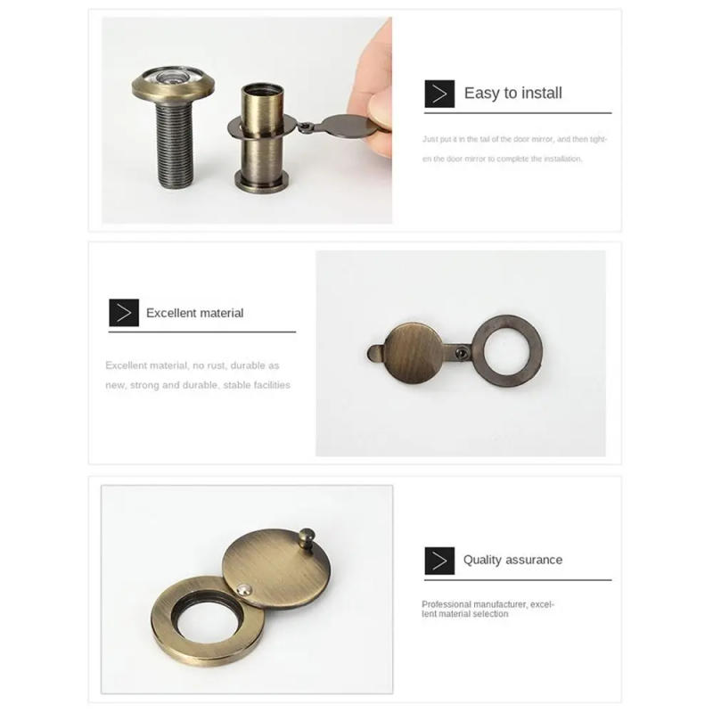 Description Picture 3 of itemSafety Door Viewer Fixed Door Viewer Cover Privacy Peephole Lid Metal Flip Over Privacy Cover Door Viewer Lid Door Eye Viewer