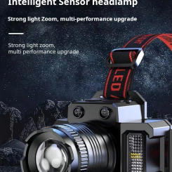 2024 Rechargeable Powerful Sensor Headlamp Fishing Camping USB Head Flashlight COB LED Head Light Torch Headlights Front Lantern