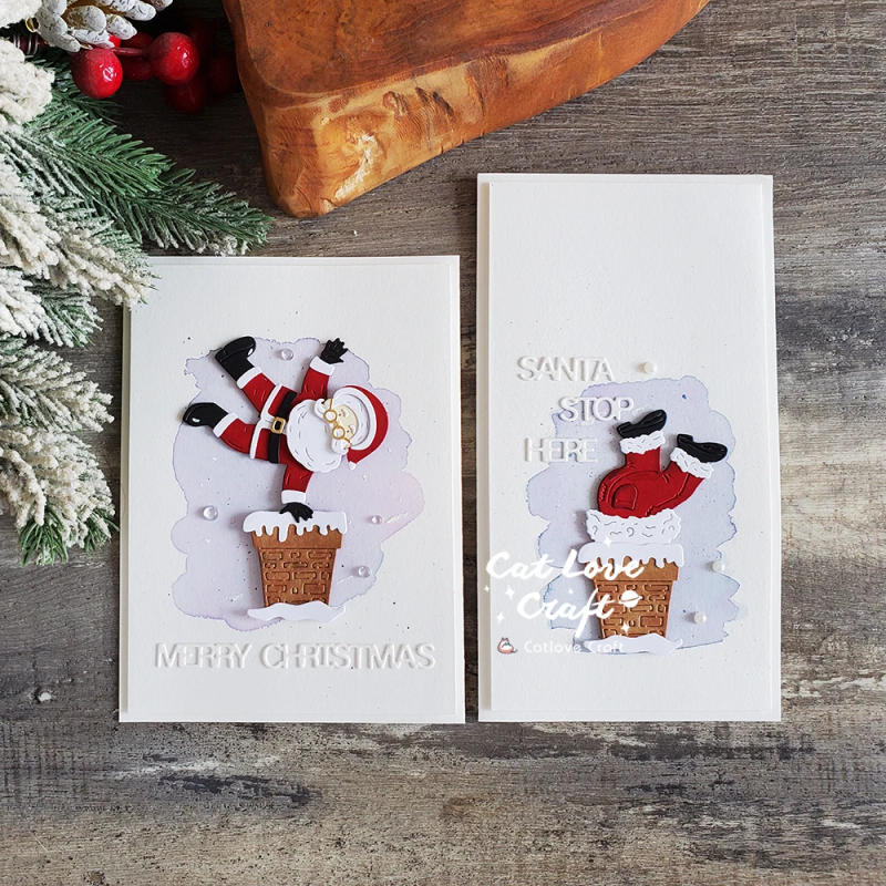 Description Picture 3 of itemCatlove Christmas Santa Claus Metal Cutting Dies Scrapbooking Mold Stencil Die Cuts Card Making DIY Craft Embossing New Dies For