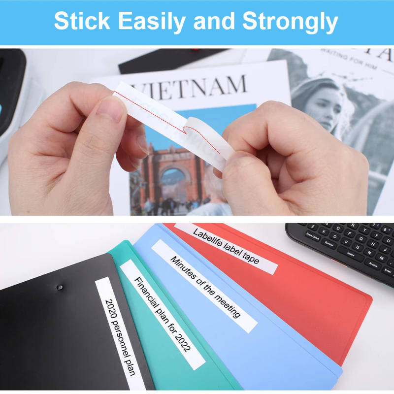 Description Picture 6 of itemAZe-231 Laminated AZe Label Tape 6/9/12mm Compatible for Brothe P-touch Printer PT-E500W PT-D200 PT-H107 PTP710BT tze-231 tze221