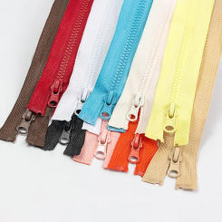 (10PCS) Children's clothing zipper 3# resin open tail 50CM baby clothes coat coat single opening zipper lock