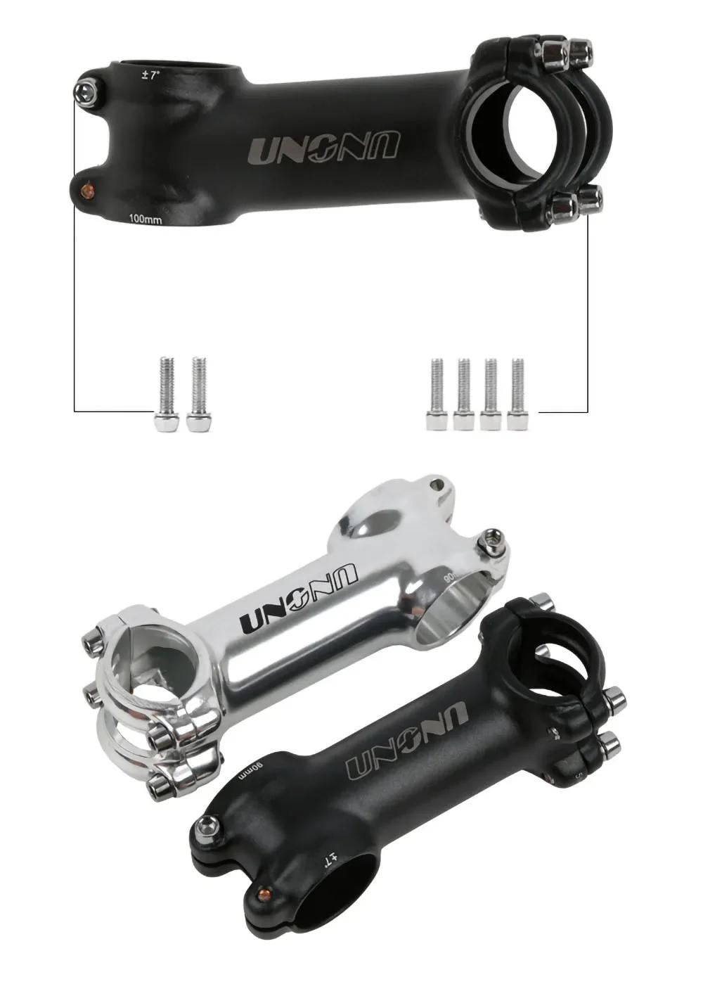 Description Picture 6 of item2022 UNO Ultralight Aluminum Alloy MTB Bike Stem 28.6*25.4mm 60-130mm +/- 7Degree Handlebar Stem Cycling Bike Accessories