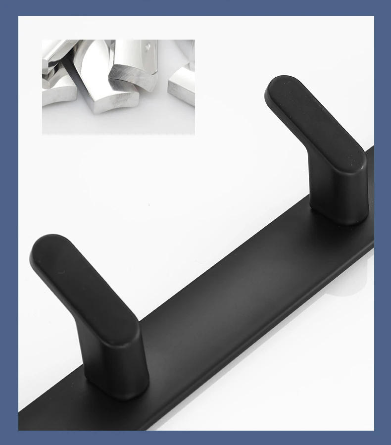 Description Picture 4 of itemSpace aluminum kitchen hooks Bathroom hardware accessories bathroom living room Home Clothing  Hat Storage Punching installation