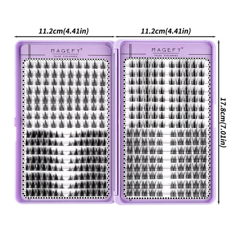 Description Picture 3 of itemMAGEFY New 352/940 Cluster Lashes Fluffy Thick Eyelash Extension 4 Styles Cat Eye Lashes Capacity Eyelash Book DIY Lashes Beauty