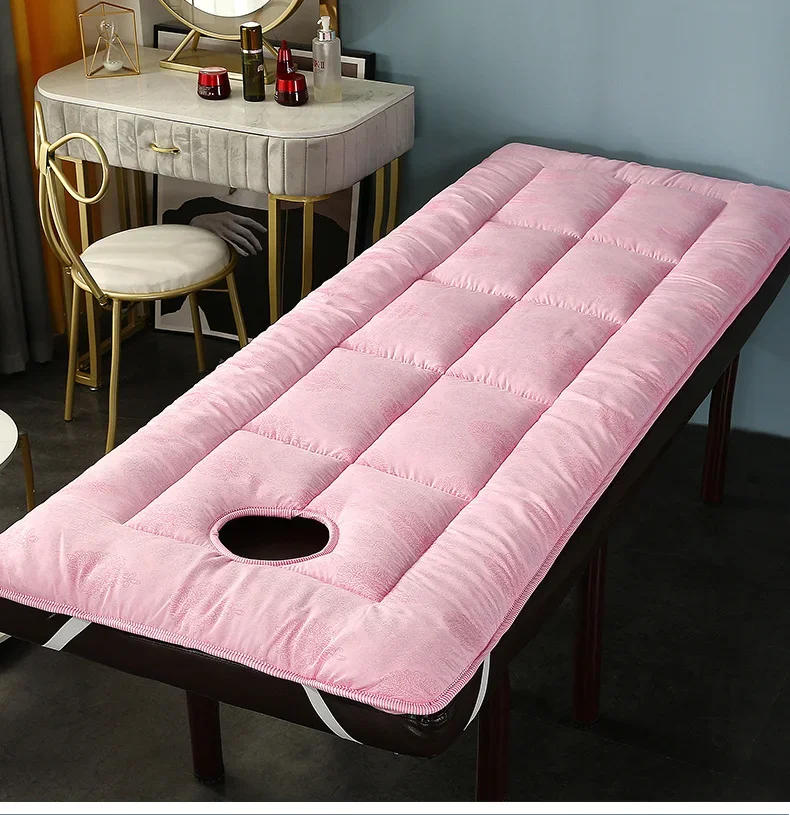 Description Picture 3 of itemBeauty Salon Bed Mattress Mat Thickened Bed Cushion Mattress Toppers Anti Slip Hospital Beauty Room Massage Bed Pad with Hole