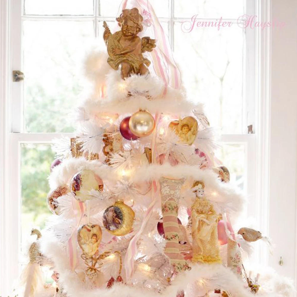 Description Picture 3 of item2M Fluffy WhiteTurkey Feathers Marabou Boa DIY Christmas Tree Ostrich Plumas Ribbon Wedding Dress Decoration Plumes for Crafts