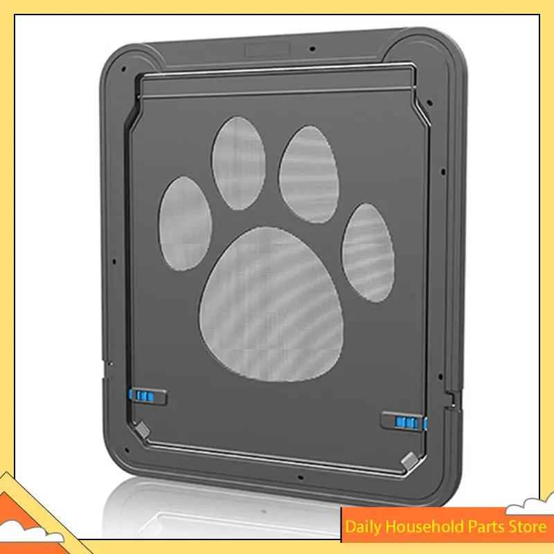 Description Picture 5 of itemPet Fence Free Access Door 4-Way Lockable Plastic Big Dog Cat Flap Gate For Screen Window Tunnel Safety HOT!