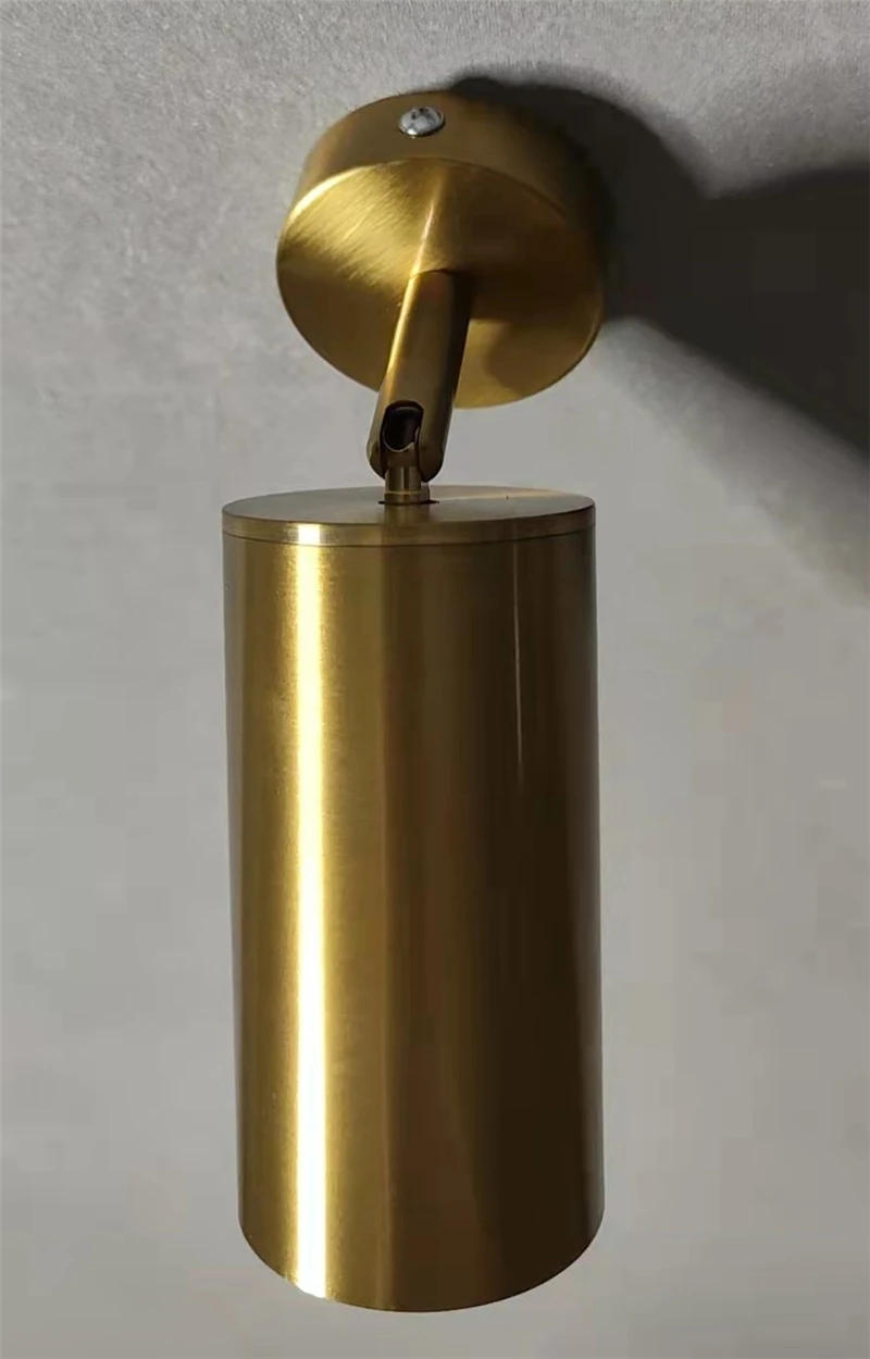 Description Picture 5 of itemModern Minimalist Ceiling Lights 360° Rotatable Copper Color LED Ceiling Track Downlight 5W E27 Bulb Replaceable Wall Spot Light