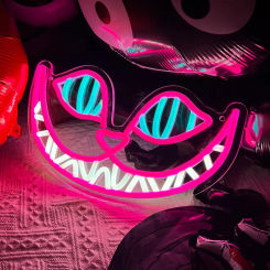 Smile Cat Neon Signs For Wall Decor LED Neon Lights For Pub Home Room Decor Animal Light Sign For Party Birthday Halloween Gift