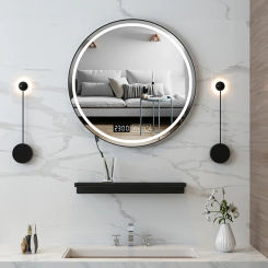 Round Makeup Mirror Toilet Shower Magnifying Full Length Cosmetic Mirror Vanity Hairdressing Large Shaving Salle De Bain Mirrors