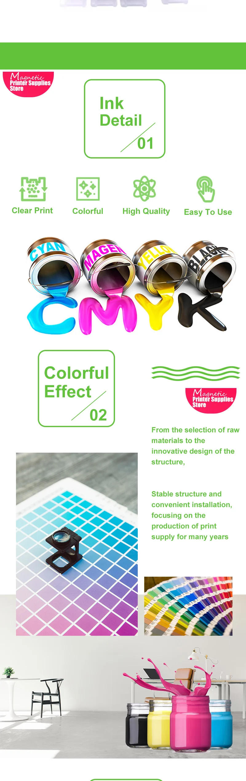 Description Picture 4 of itemNEW 4Color LC424 Standard Compatible for Brother DCP-J1200DW Printer Ink Cartridges LC424 Multifunctional All-in-one Machine