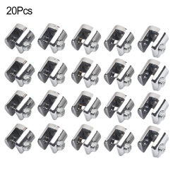 10pcs Glass Shelf Support Clamp Brackets Clip Chrome Shelves 6-8mm Clip Tool Cabinet Shelf Support Plates
