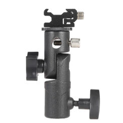 Universal Metal Flash Bracket Hot Shoe Speedlite Umbrella Holder Light Stand With 1/4" to 3/8" Screw Mount Swivel Adapter