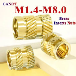 M3-M6 M8 Hot Melt Heat Injection Molding 3D Print Brass Copper Embed Insert Nuts Knurled Thread For auto parts Length:1.5mm-15mm