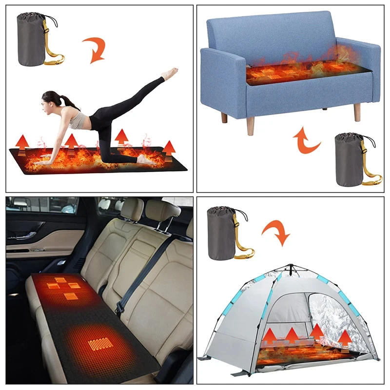 Description Picture 4 of itemUSB Heating Sleeping Mat Heated Sleeping Bag Pad Outdoor Camping Tent Winter Warm Sleeping Pad 3-Level Sleeping Bag Liner