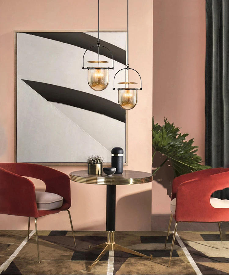 Description Picture 4 of itemScandinavian Glass Pendant Light Vintage Ceiling Hanging Lamp For Dining Room Bar Bedroom