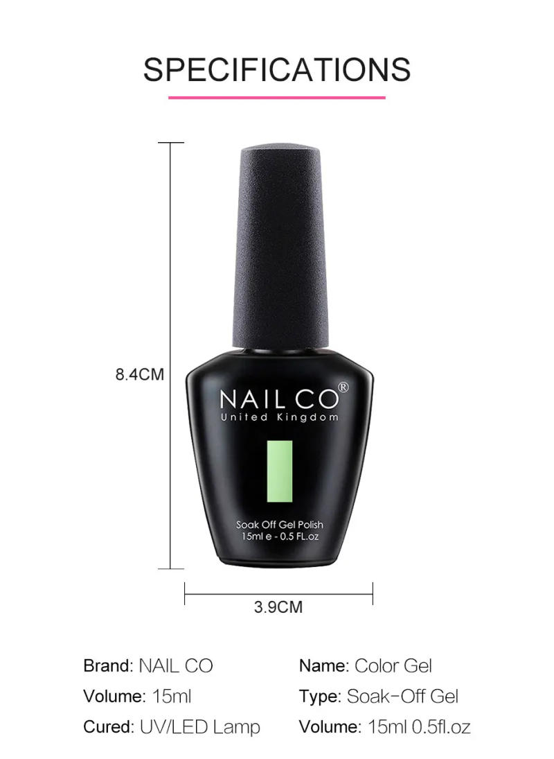 Description Picture 3 of itemNAILCO Nude Series New Arrival Primer Gel Varnish Soak Off UV LED Gel Nail Polish Gellak Lucky Gel Nail Polish Hybrid Nail Art