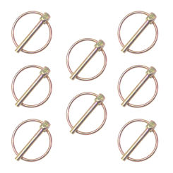 8pcs O-shape Lynch pin Heavy Duty Steel Coupler Latch Ring Clip 1/4" 3/16" 5/16" 7/16" 0 Ring Round Arch Towing Hitch Hook Boat