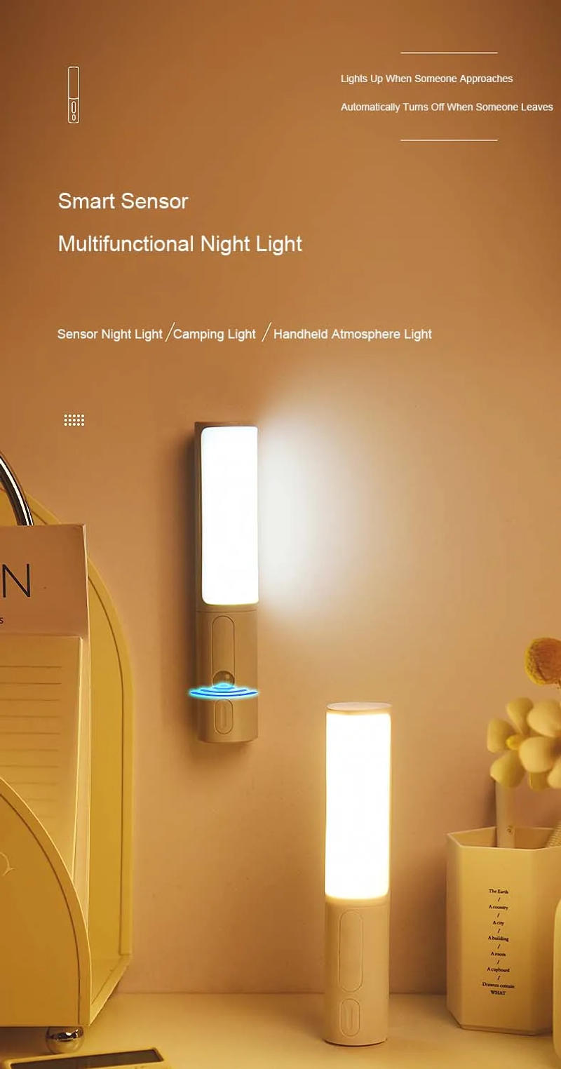 Description Picture 2 of itemMagnetic Wall Lamp LED Night Light Motion Sensor Rechargeable Wall Light Indoor Cabinet Closet Staircase Bedroom Table Lighting