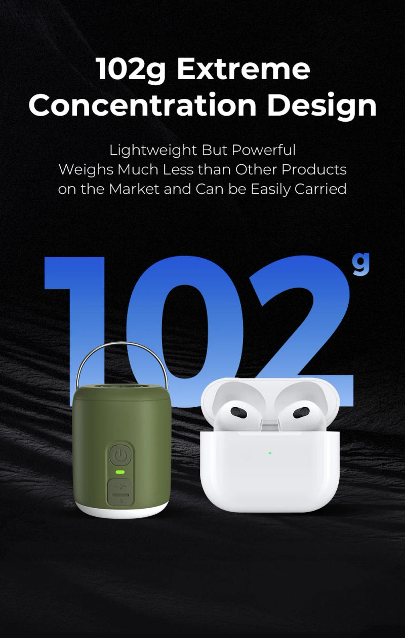 Description Picture 3 of itemHENGDUAN Electric Air Pump Ultralight Portable Nano Pump 2 Rechargeable Battery with Camping Lantern for Air Cushion, Air Pillow