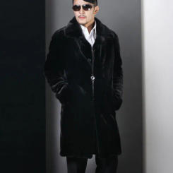 fashion mens winter coats luxury style long faux mink fur coat outwear single breasted smart casual black faux fur coat fw762
