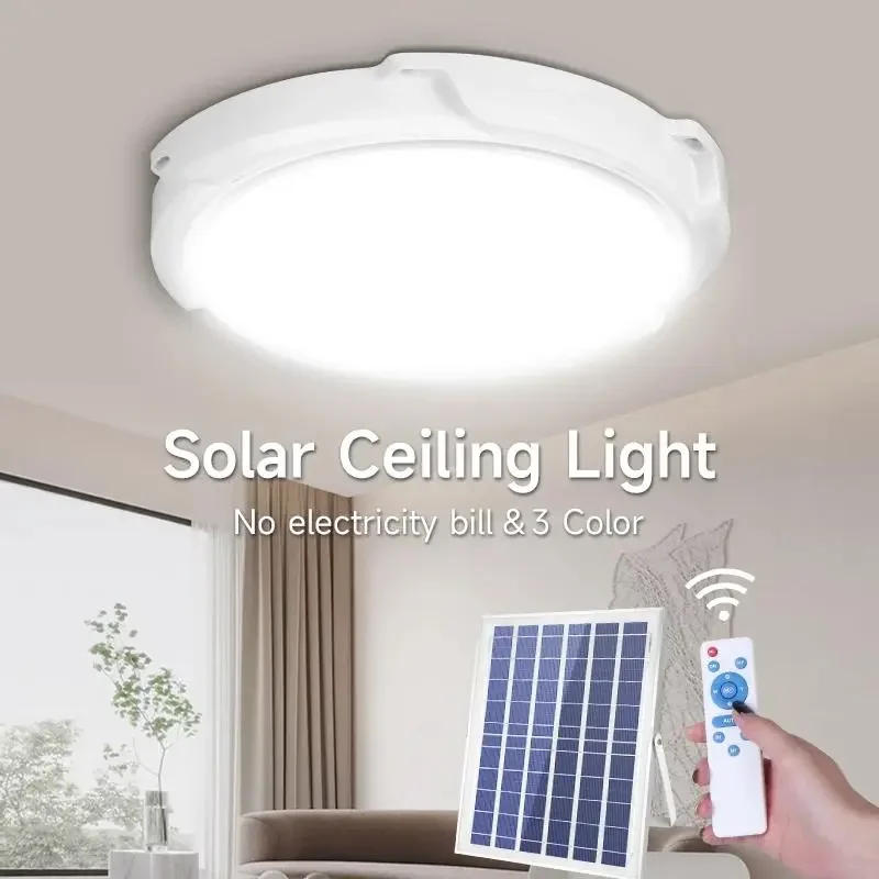 Description Picture 5 of item60/500W LED Solar Ceiling Light Pendant Light Outdoor Indoor Solar-Power Lamp with Line Corridor Light for Garden Decoration Hot