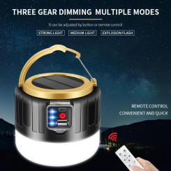 High Power Solar LED Camping Light USB Rechargeable Bulb For Outdoor Tent Lamp Portable Lantern Emergency Lights For BBQ Hiking