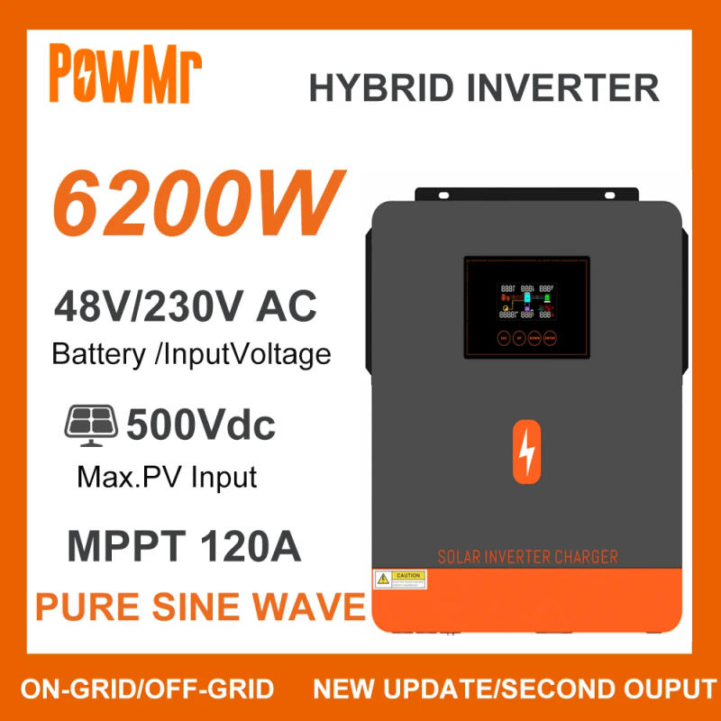 Description Picture 4 of itemEU Stock 3KW 4.5KW 6.5KW 4.2KW 6.2KW 10KW 24V 48V 230Vac MPPT Charge Solar Power Hybrid Inverter Local Fast Delivery Fit Lifepo4