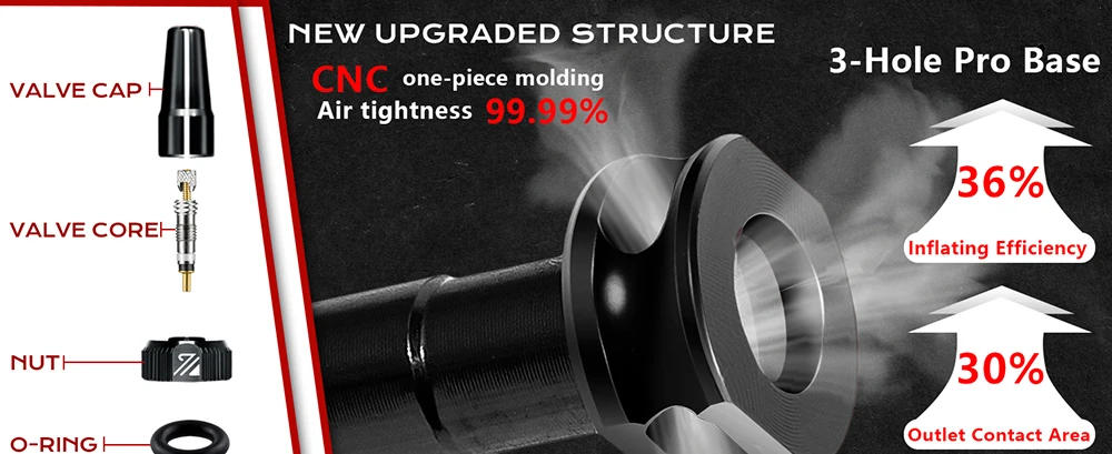 Description Picture 5 of itemBUCKLOS 40/44/55/60/65/80/100mm Tubeless Valves Bike Aluminum Alloy Presta Nipples Removable Core Air Valve for Road MTB Bicycle