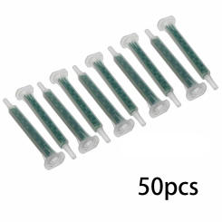50 Pcs 2K Adhesive Mixing Head Mixing Nozzle Mixing Head Static Mixer Resin Epoxi Epoxy Resin Epoxy Glue Syringes