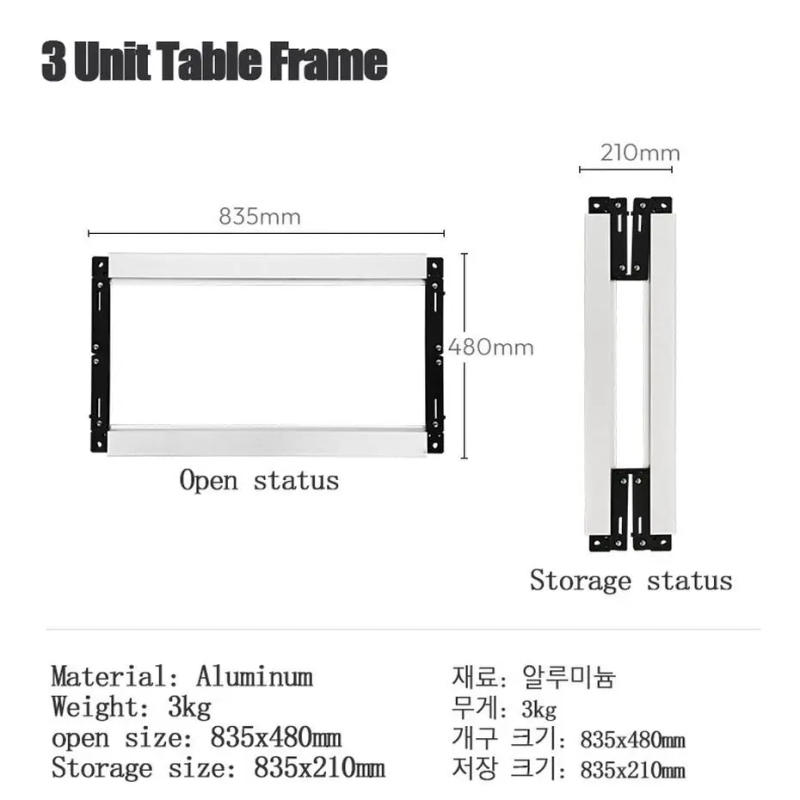 Description Picture 5 of itemCamping Folding IGT Table Aluminum Alloy Table Frame Lightweight Camping Portable Free Combination IGT Table Outdoor Kitchen