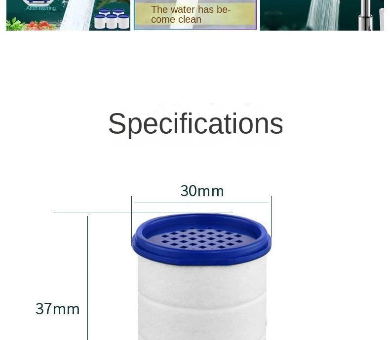Description Picture 4 of item30PCS Faucet Filter Cartridge Kitchen & Bath Shower Tap Water Filter Clean Dual Cartridge PP Cotton Water Filter Unit