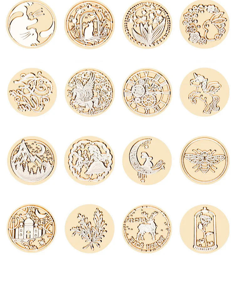 Description Picture 3 of itemStar Sky Rose Wax Seal Stamp Butterfly Sealing Wax Stamp Replace Head Flower Stamp Leaf Decor Wedding Invitations Christmas Gift