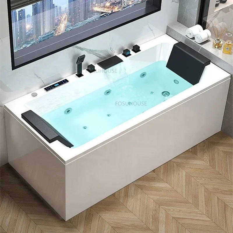 Description Picture 6 of itemUpscale Acrylic Bathtubs Household Bathroom Fixture Adult Whirlpool Outdoor Bathtub Creative Shower Integrated Massage Bathtub