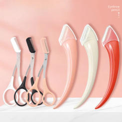 Eyebrow Trimming Eyebrow Face Razor For Women Eyebrow Scissors Scissors with Comb and Curved Shaping Tool