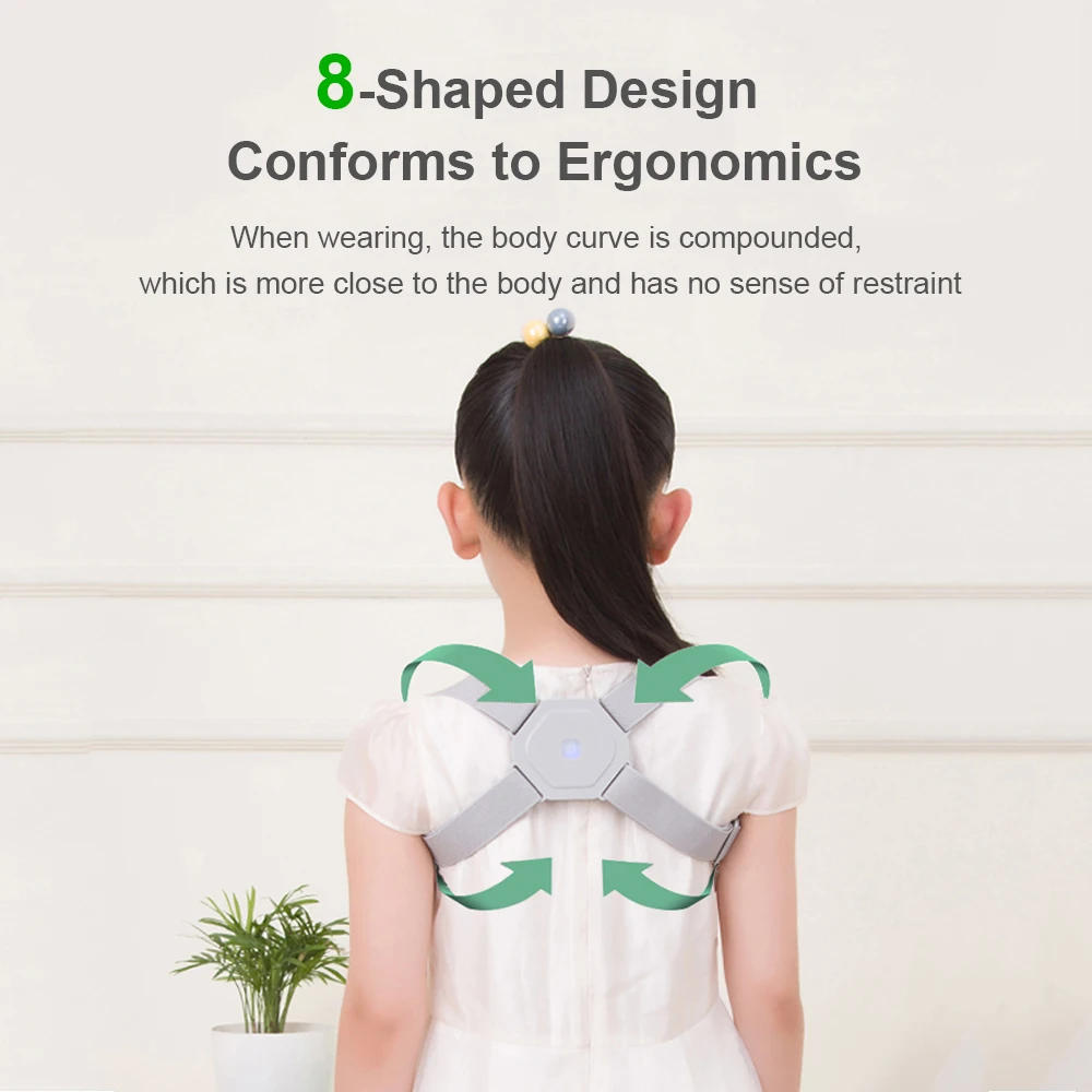 Description Picture 5 of itemSmart Posture Corrector Inteligente Back Brace Shoulder Support Vibration Sensor Corset for Children Adults Sit Correction Belt