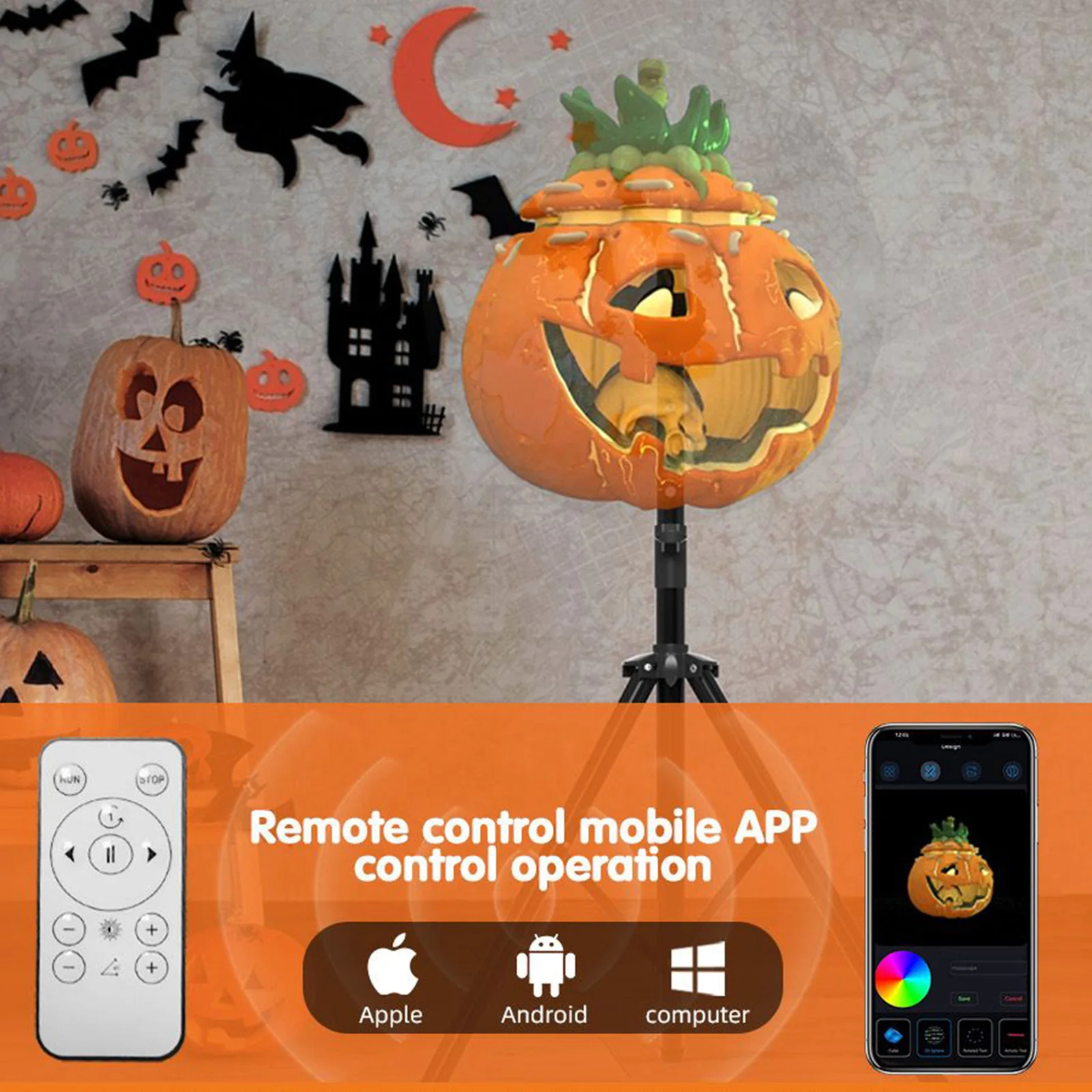 Description Picture 2 of item42CM 3D Fan Hologram Projector Wifi Display Advertising Logo Light Led Sign Holographic Lamp Advertising Machine