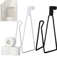 Toilet Roll Paper Holder Roll Paper Storage Rack Wall Mount Metal Tissue Stand Punch Free Bathroom Accessories