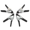 Metal Clamps Spring Clamp With Rubber Pads Super Heavy Duty 155mm/6\\\'\\\' 4pcs 6Inch Black / Silver Muslin Clamps