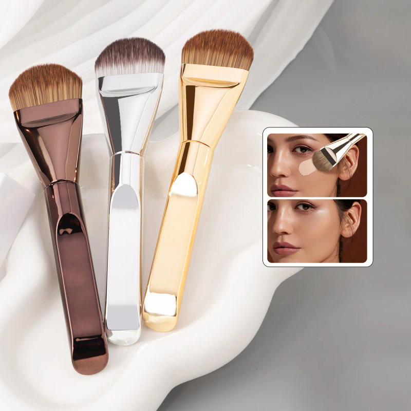 Description Picture 3 of item1PCS Ultra Thin Foundation Brush Synthetic Bristles Precision Application for Liquid Cream Streak-free All Skin Types Tools