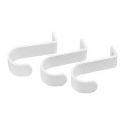 3 Pcs Clothes Rack Curtain Accessories Home Supplies Brackets 700X550X200CM White Holders for Drapes Heavy Duty Rod Hooks
