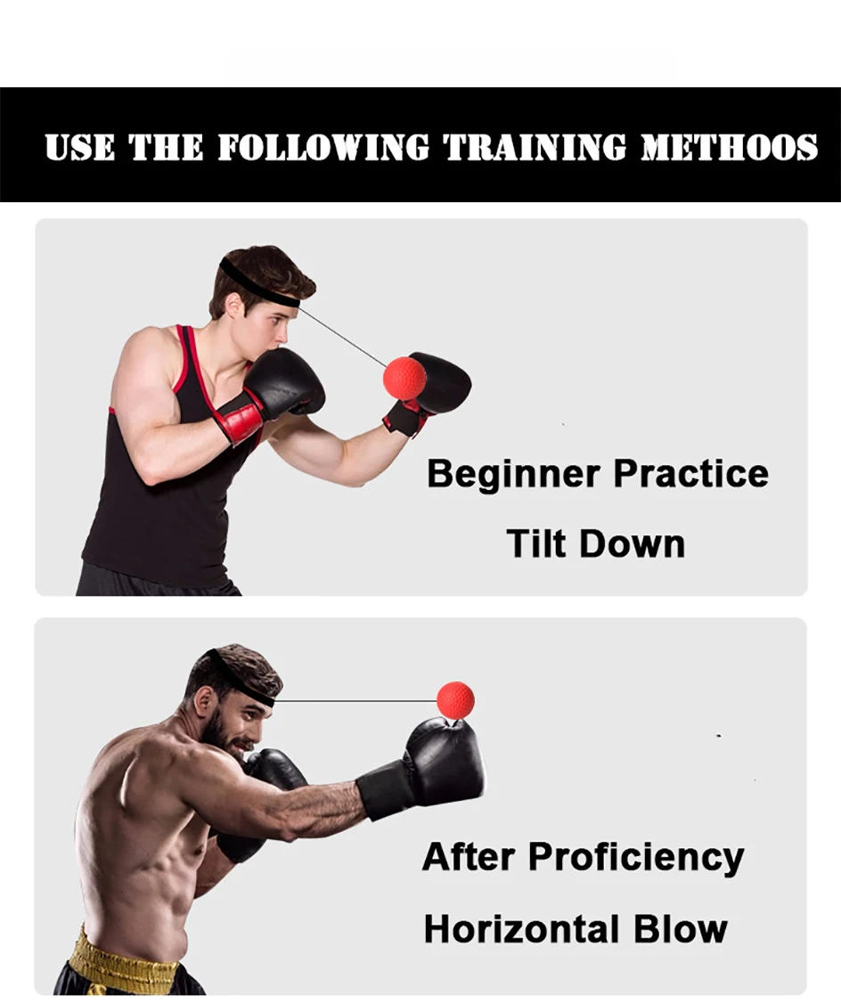 Description Picture 5 of itemMMA Boxing Speed Ball Head-mount PU Punch Ball Sanda Muay Thai Training Hand Eye Reaction Home Sandbag Fitness Boxing Equipment